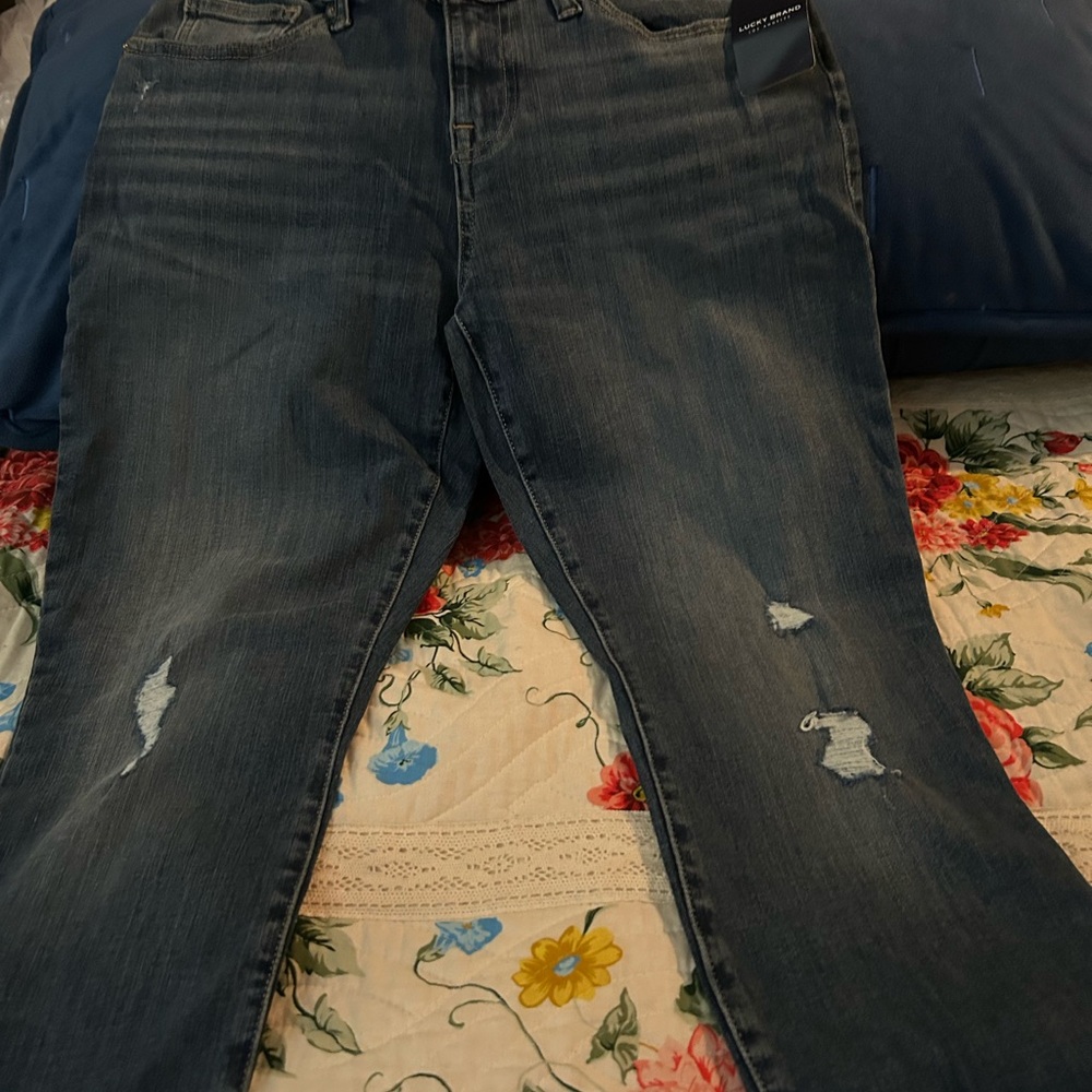 Lucky Brand Unique Lolita Low Rise Skinny Dark Blue Straight Leg Jeans